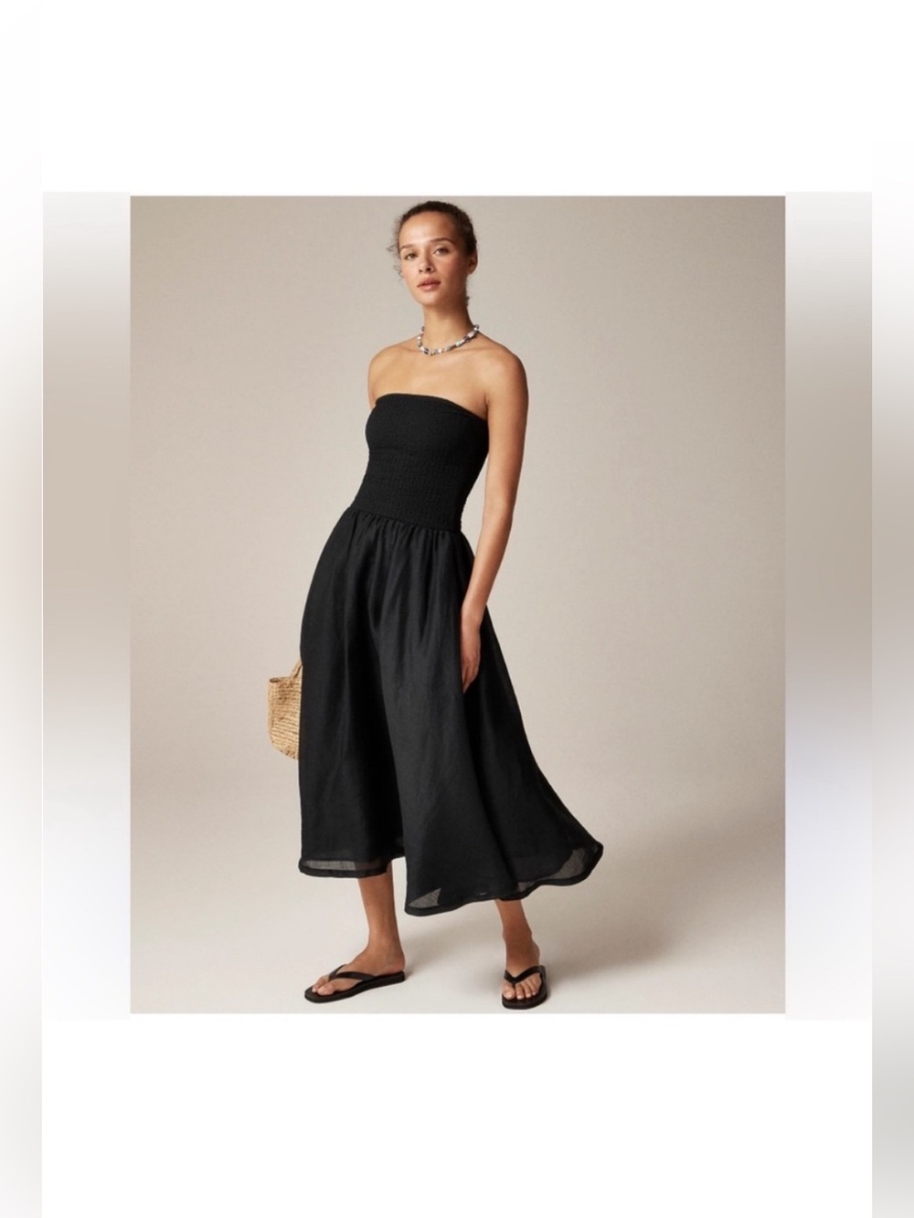 J Crew Dress L Mixy Black